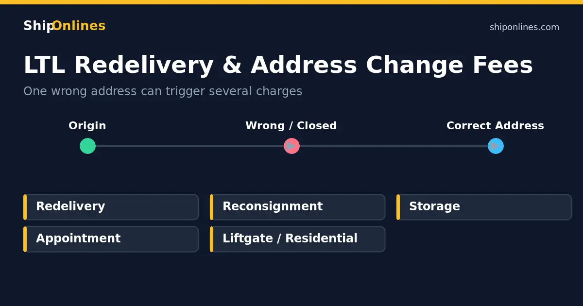 LTL Redelivery and Address Change Fees: What Shippers Should Know